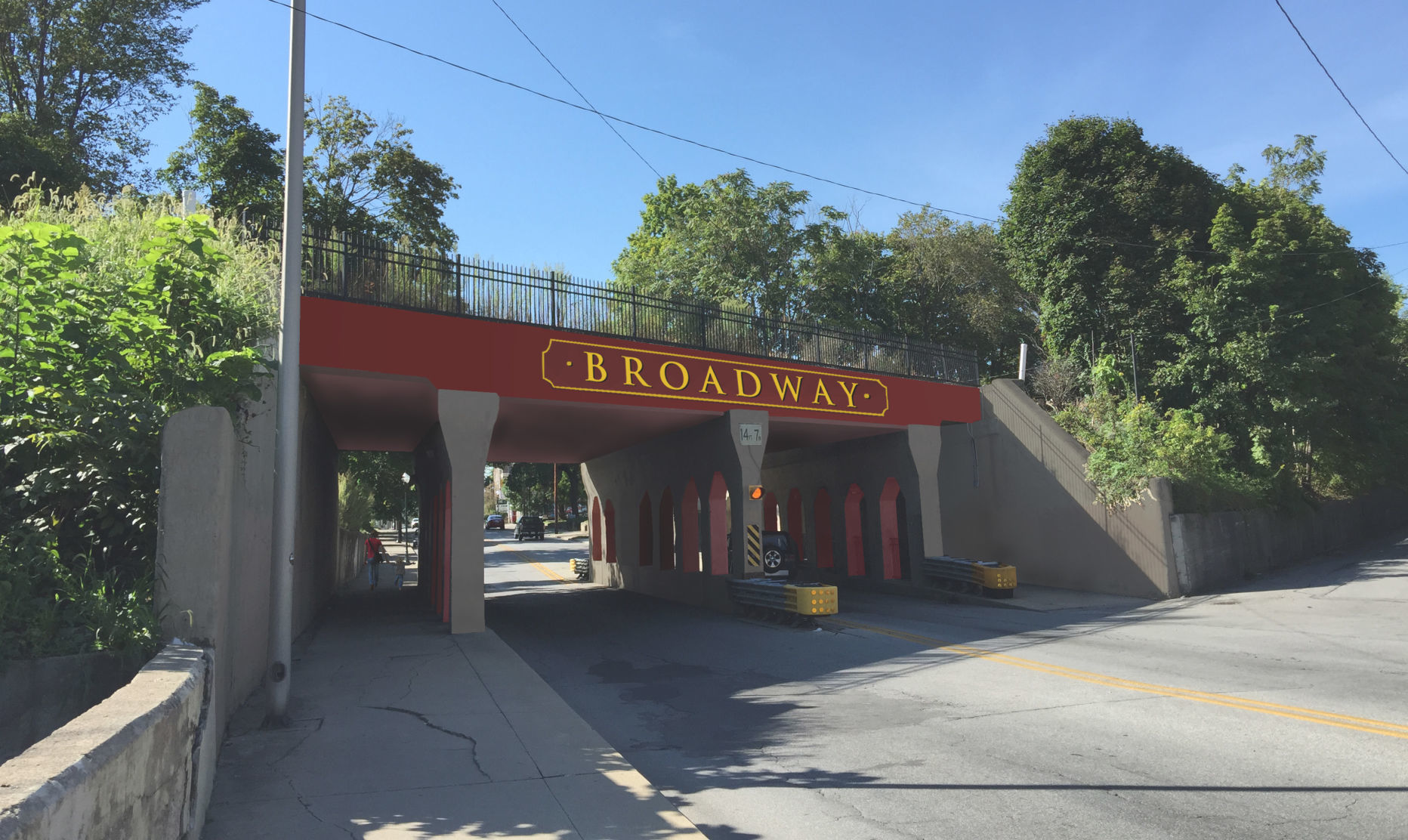Broadway railroad overpass